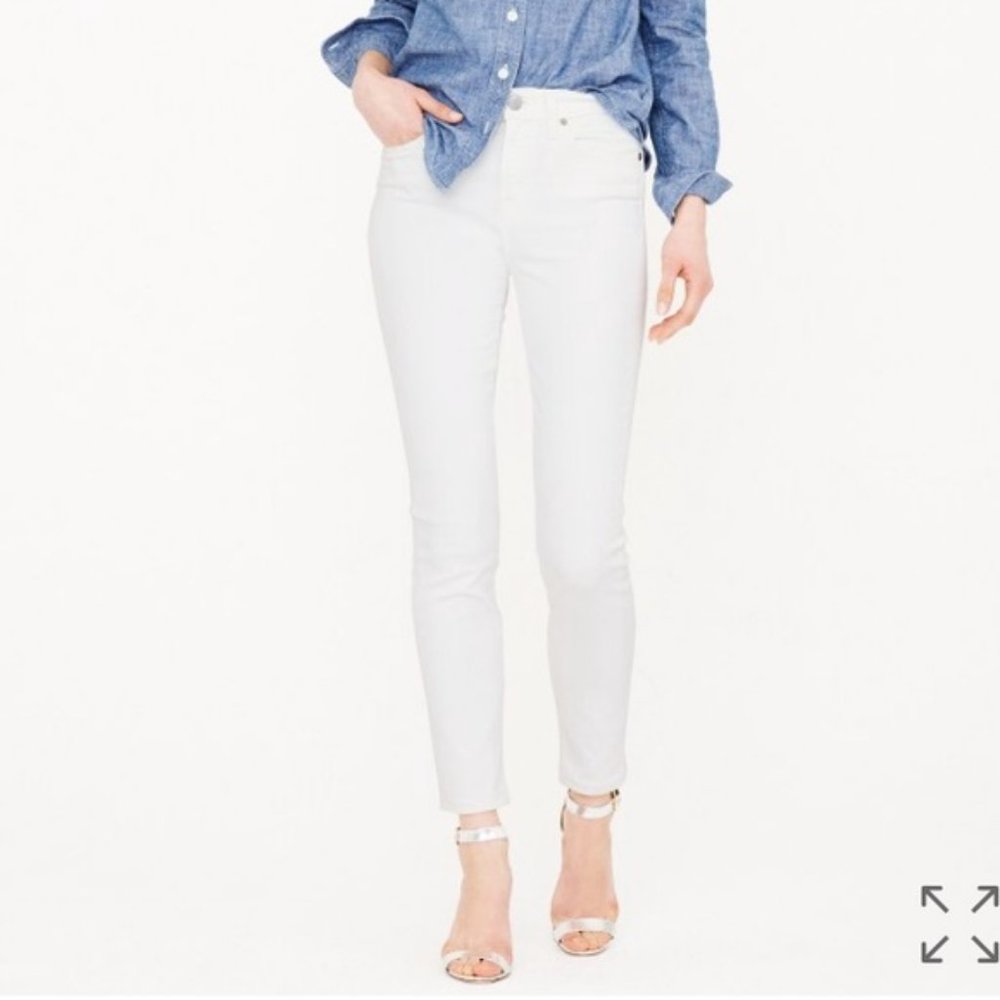 J.Crew Lookout High Rise Skinny White Jeans Size 26